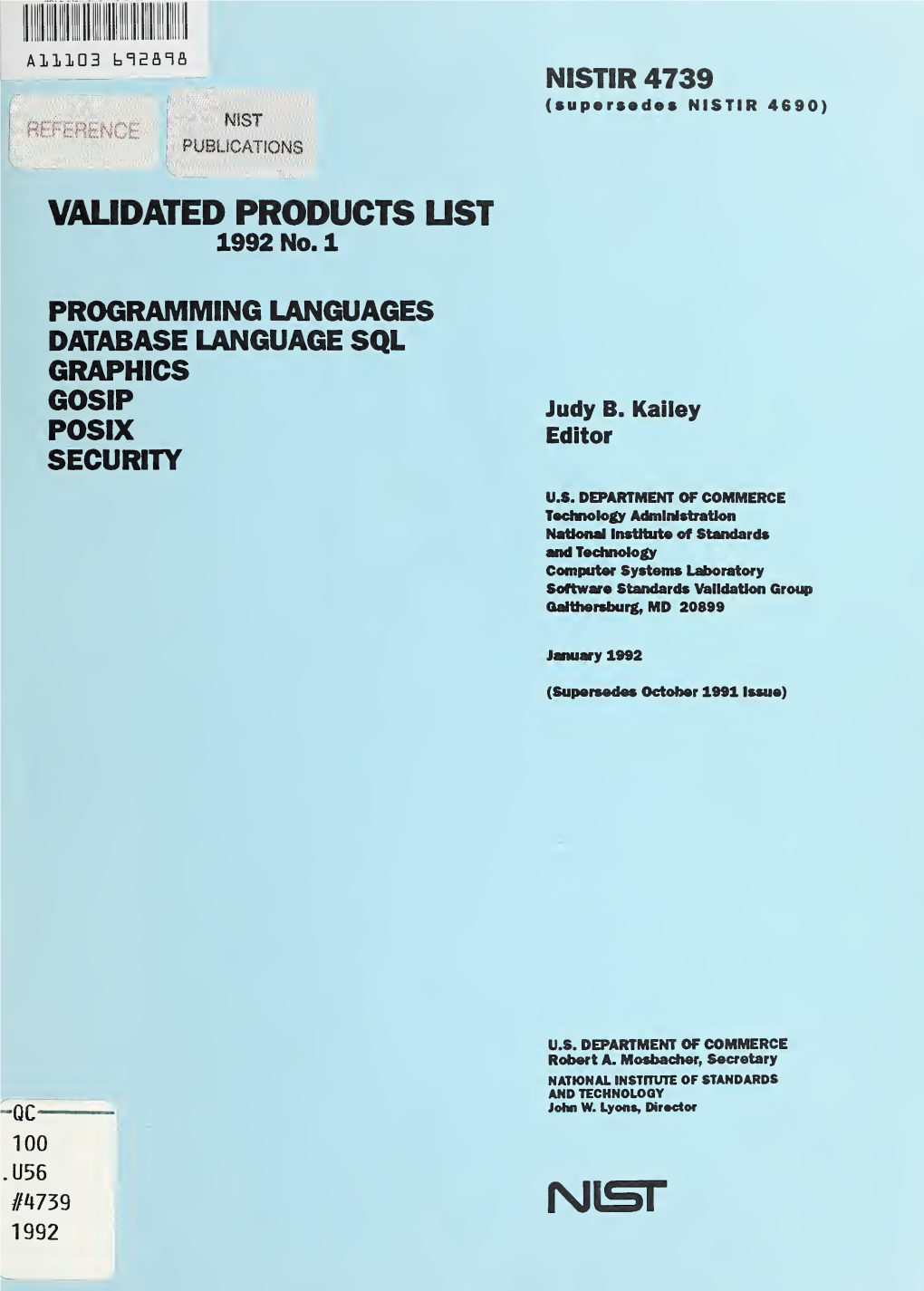 Validated Products List