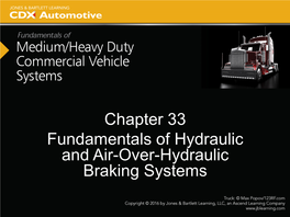 Chapter 33 Fundamentals of Hydraulic and Air-Over-Hydraulic Braking Systems Introduction