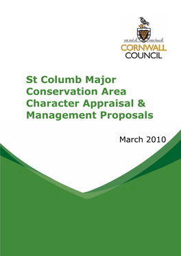 St Columb Major Conservation Area Character Appraisal & Management