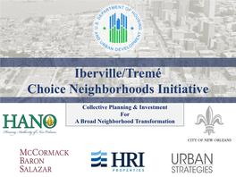 Iberville/Tremé Choice Neighborhoods Initiative