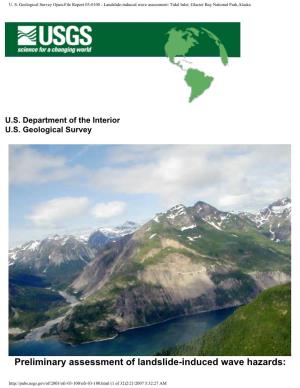 Landslide-Induced Wave Assessment: Tidal Inlet, Glacier Bay National Park,Alaska