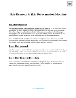 Hair Removal & Skin Rejuvenation Machine
