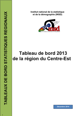 Tableau De Bord 2013 De La Region Du Centre-Est