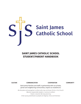 Saint James Catholic School Student/Parent Handbook