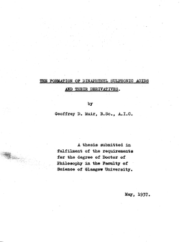 THE FORMATION Off DIHAPHTHYL SUIPHQHIC ACIDS ATO THEIR DERIVATIVES