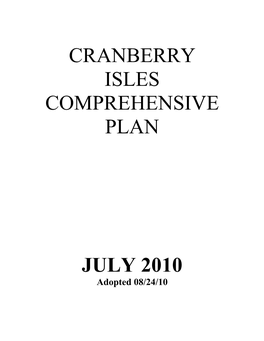 CRANBERRY ISLES COMPREHENSIVE PLAN July 2010