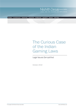 The Curious Case of the Indian Gaming Laws