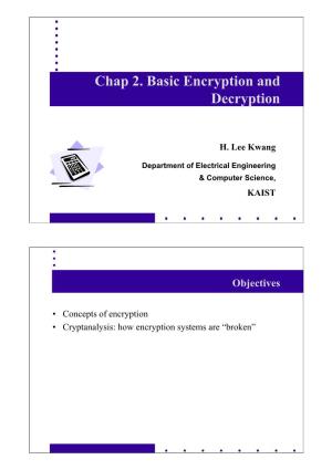Chap 2. Basic Encryption and Decryption
