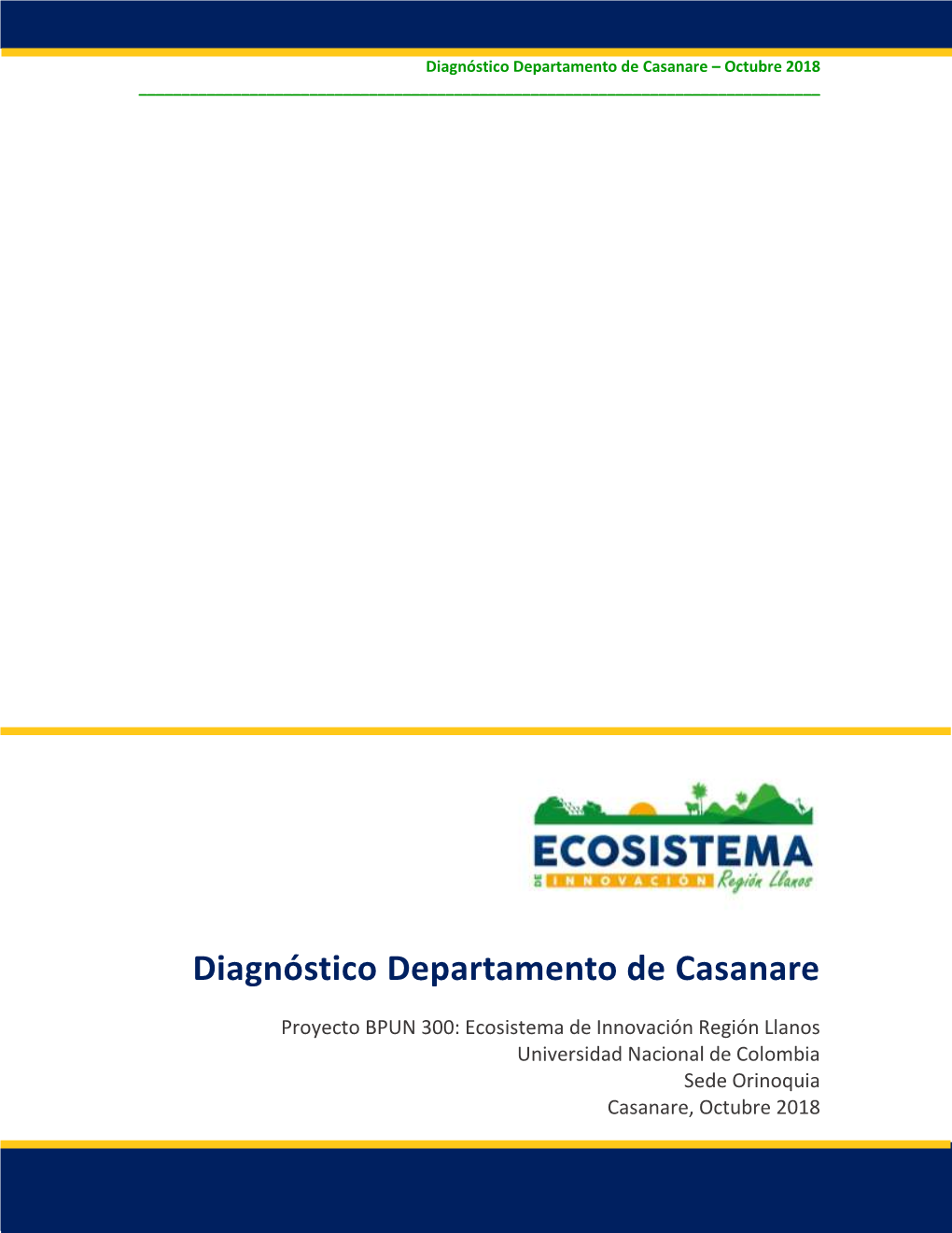 Diagnóstico Sectorial Departamento De Casanare