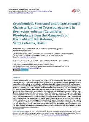 Cytochemical, Structural and Ultrastructural