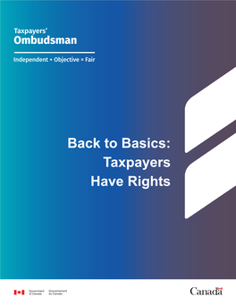 Back to Basics: Taxpayers Have Rights
