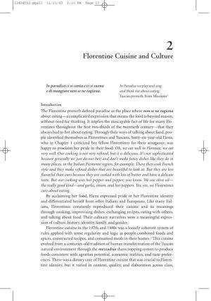 Florentine Cuisine and Culture