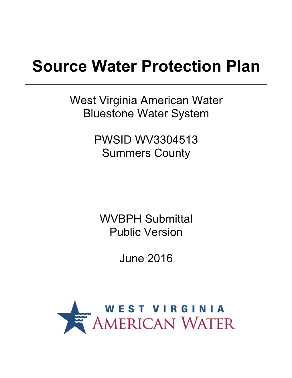 Bluestone Source Water Protection Plan