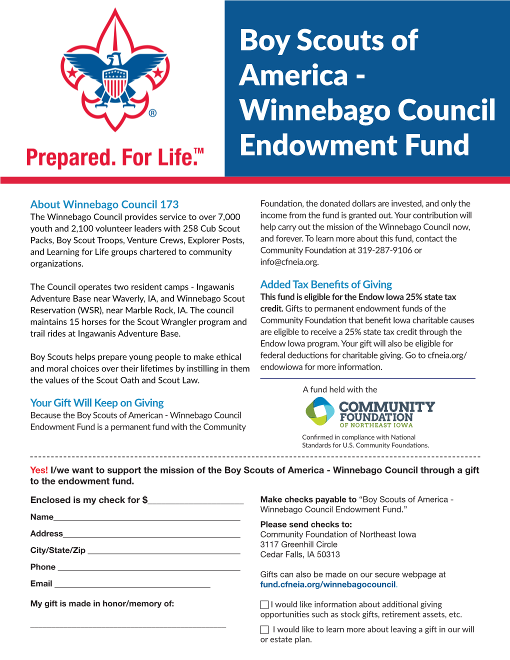 Winnebago Council Endowment Fund