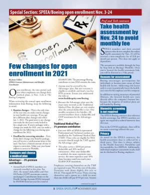 Few Changes for Open Enrollment in 2021