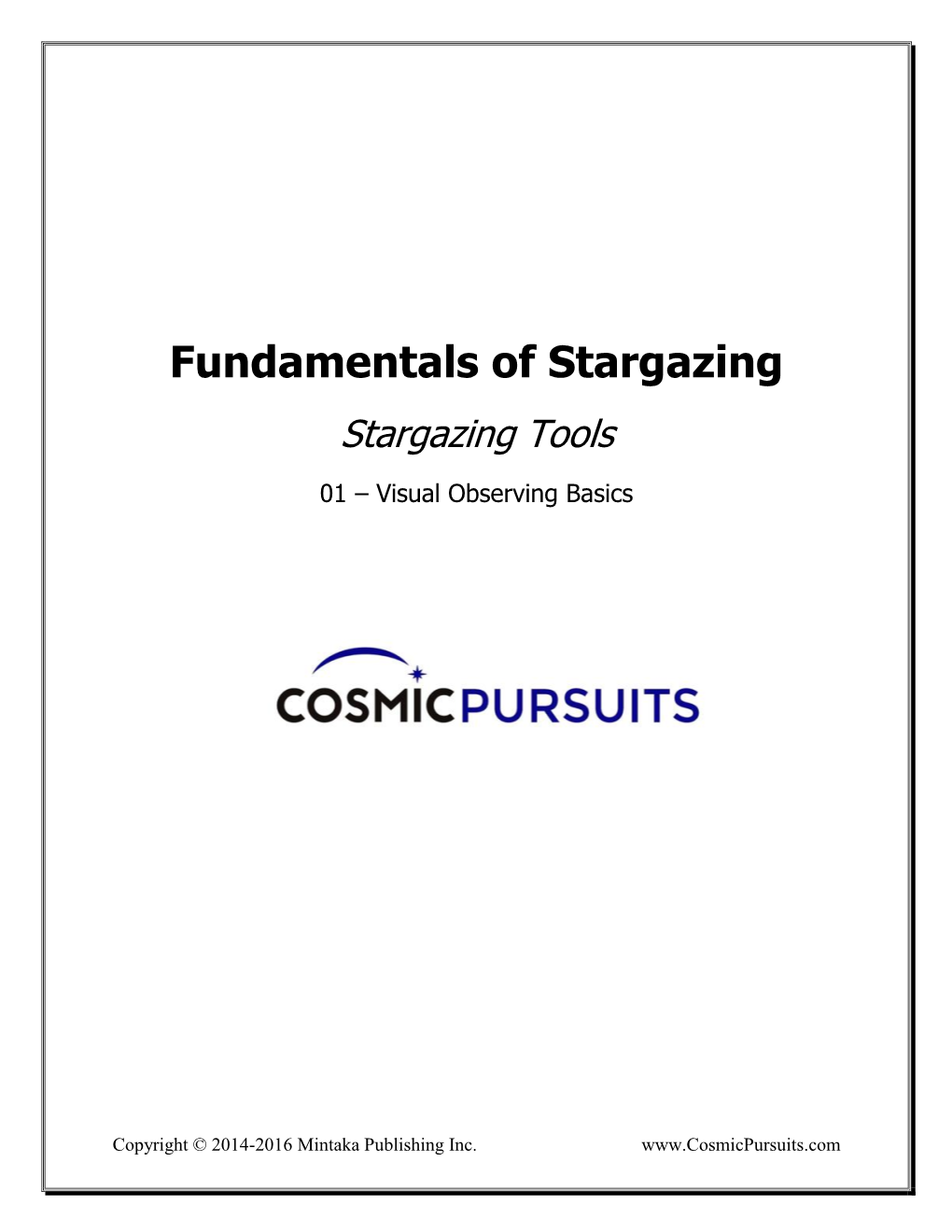 Fundamentals of Stargazing Stargazing Tools