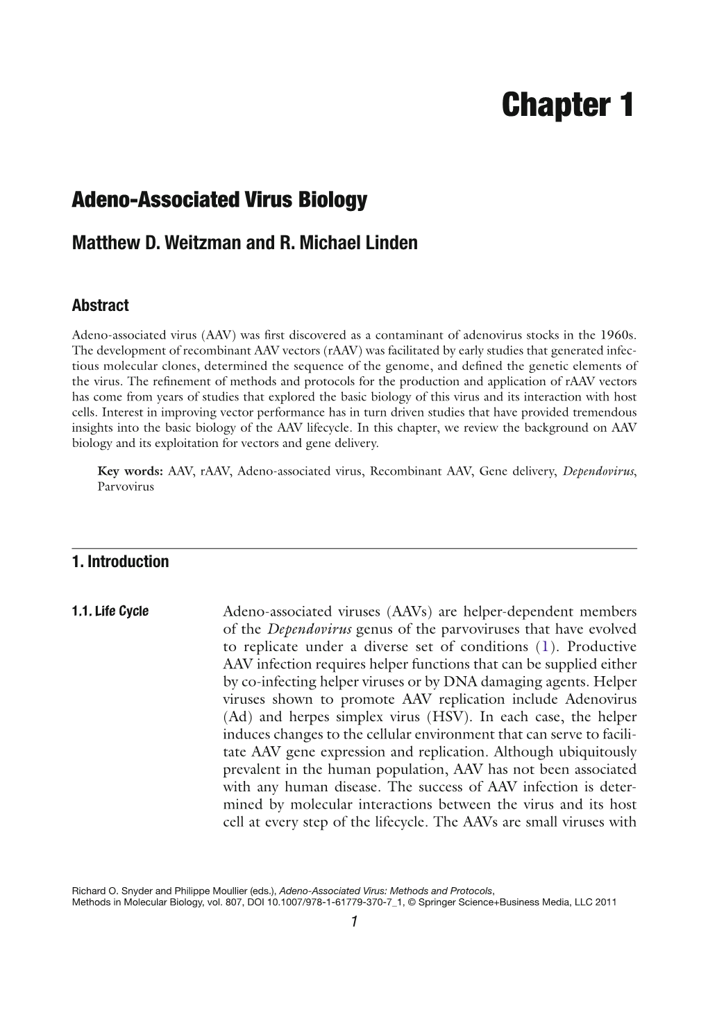 Chapter 1 Adeno-Associated Virus Biology