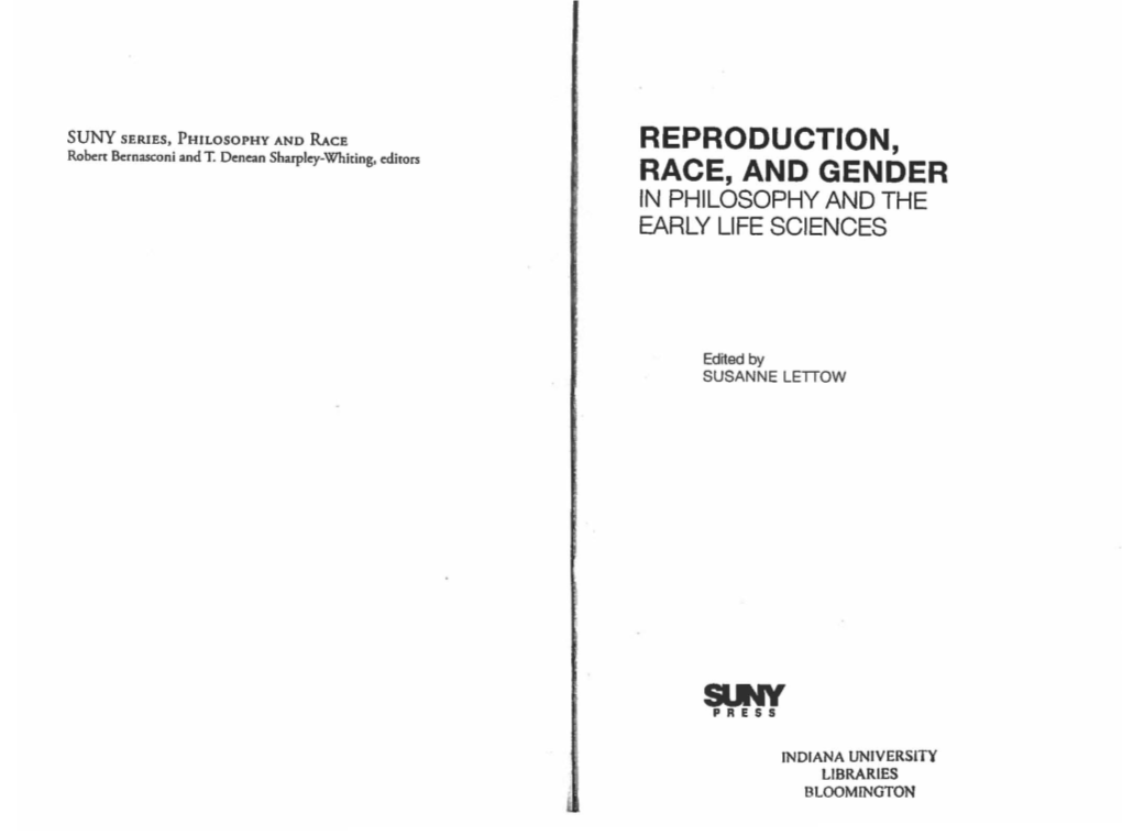 Reproduction, Race, and Gender