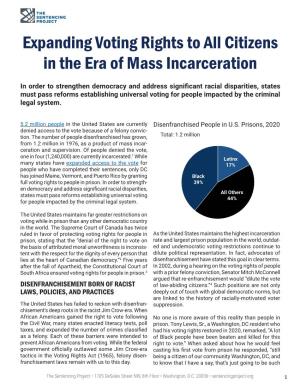 Expanding Voting Rights to All Citizens in the Era of Mass Incarceration