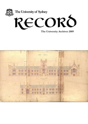 The University Archives – Record 2009