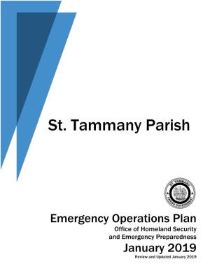 Emergency Operations Plan Office of Homeland Security and Emergency Preparedness January 2019 Review and Updated January 2019