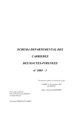 Schema Departemental Des Carrieres Des Hautes