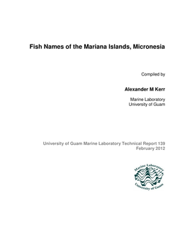 Fish Names of the Mariana Islands, Micronesia