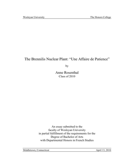 The Brennilis Nuclear Plant: "Une Affaire De
