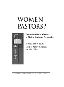 WOMEN PASTORS? and People Endure in Sweden for Their Refusal to Compromise Biblical Truth