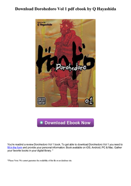 Download Dorohedoro Vol 1 Pdf Ebook by Q Hayashida