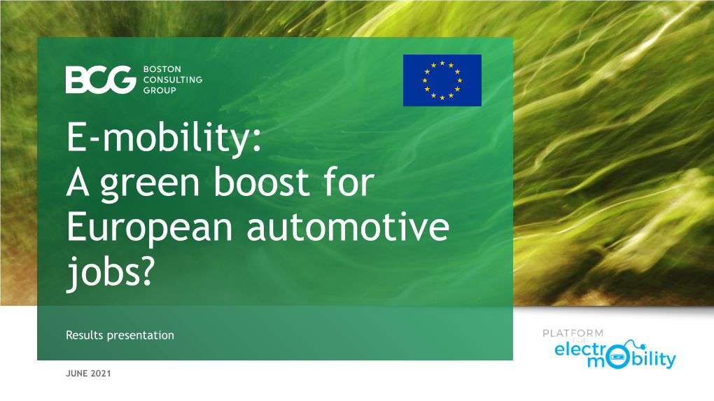 E-Mobility: a Green Boost for European Automotive Jobs?