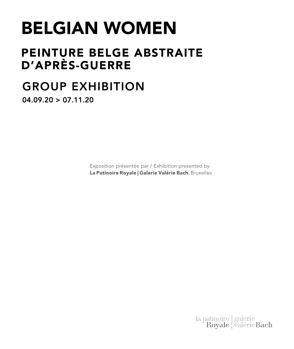 Belgian Women, Peinture Abstraite D'après-Guerre Catalogue D