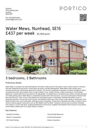 Water Mews, Nunhead, SE15 £437 Per Week