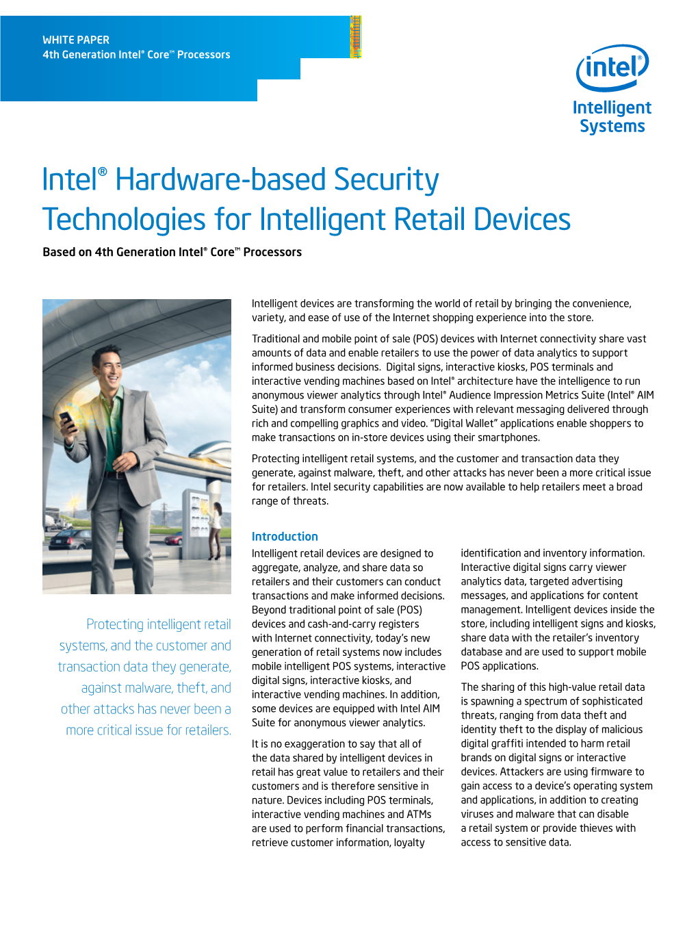 Intel Hardware-Based Security Technologies for Intelligent Retail