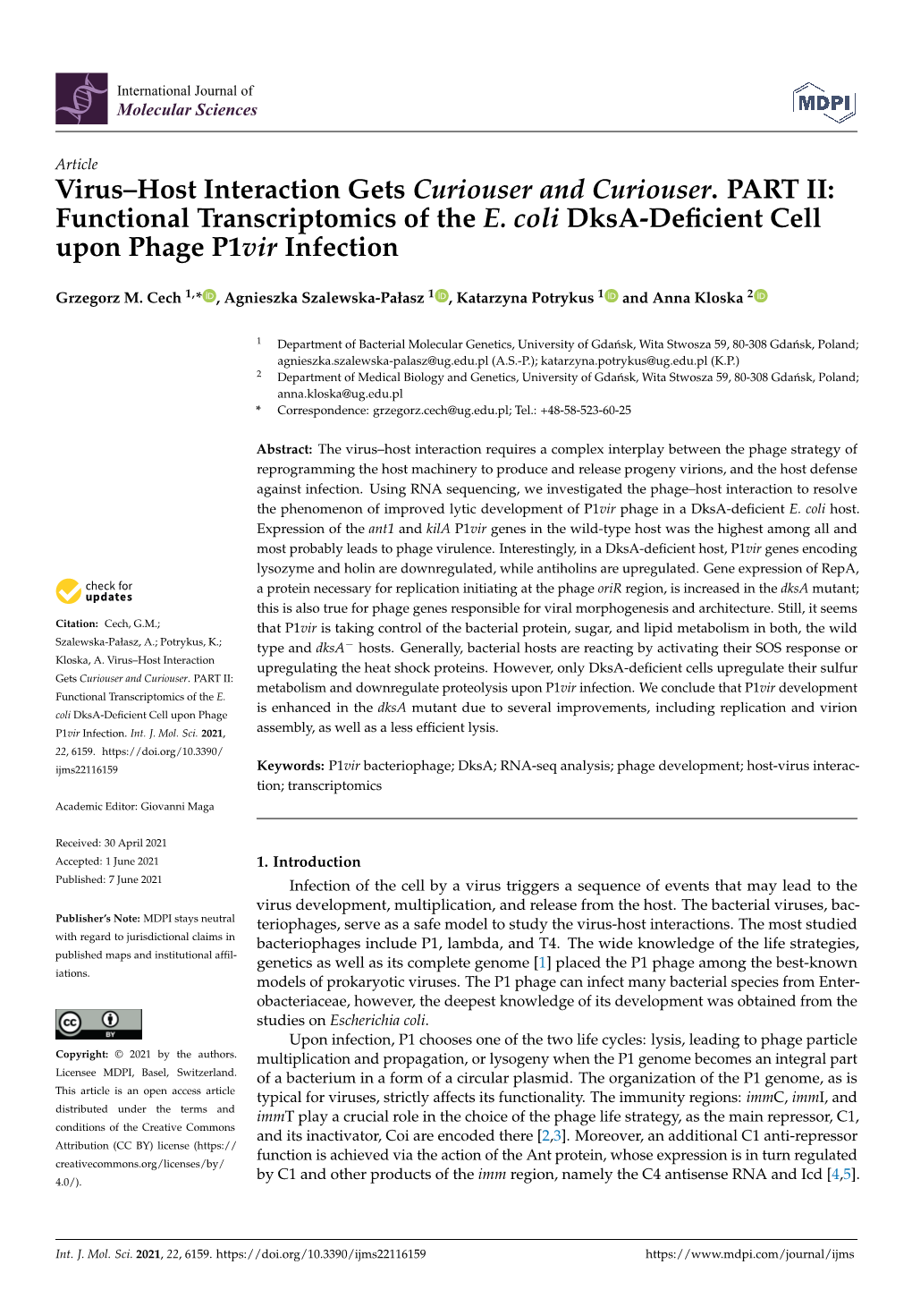 Functional Transcriptomics of the E. Coli Dksa-Deficient Cell Up