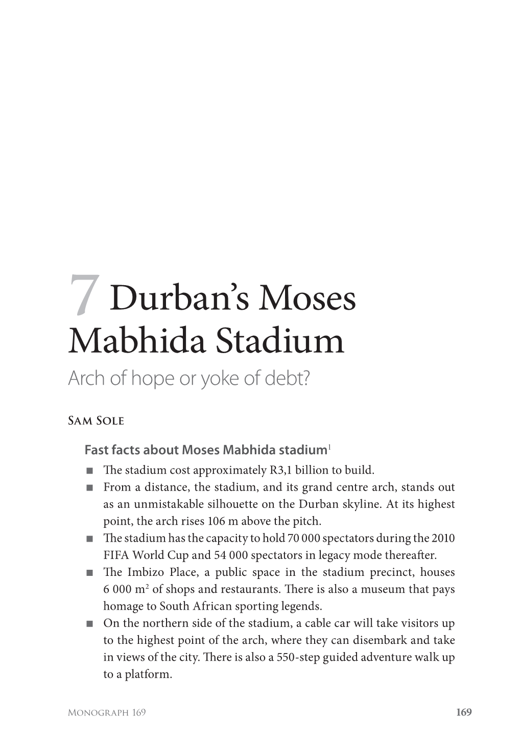 7Durban's Moses Mabhida Stadium