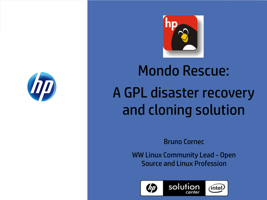 Mondorescue Presentation