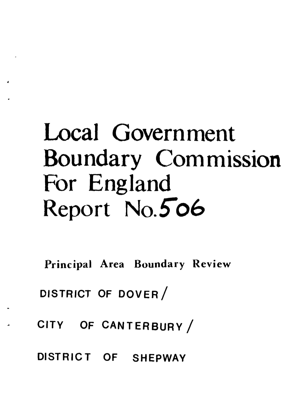 Dover/Canterbury/Shepway