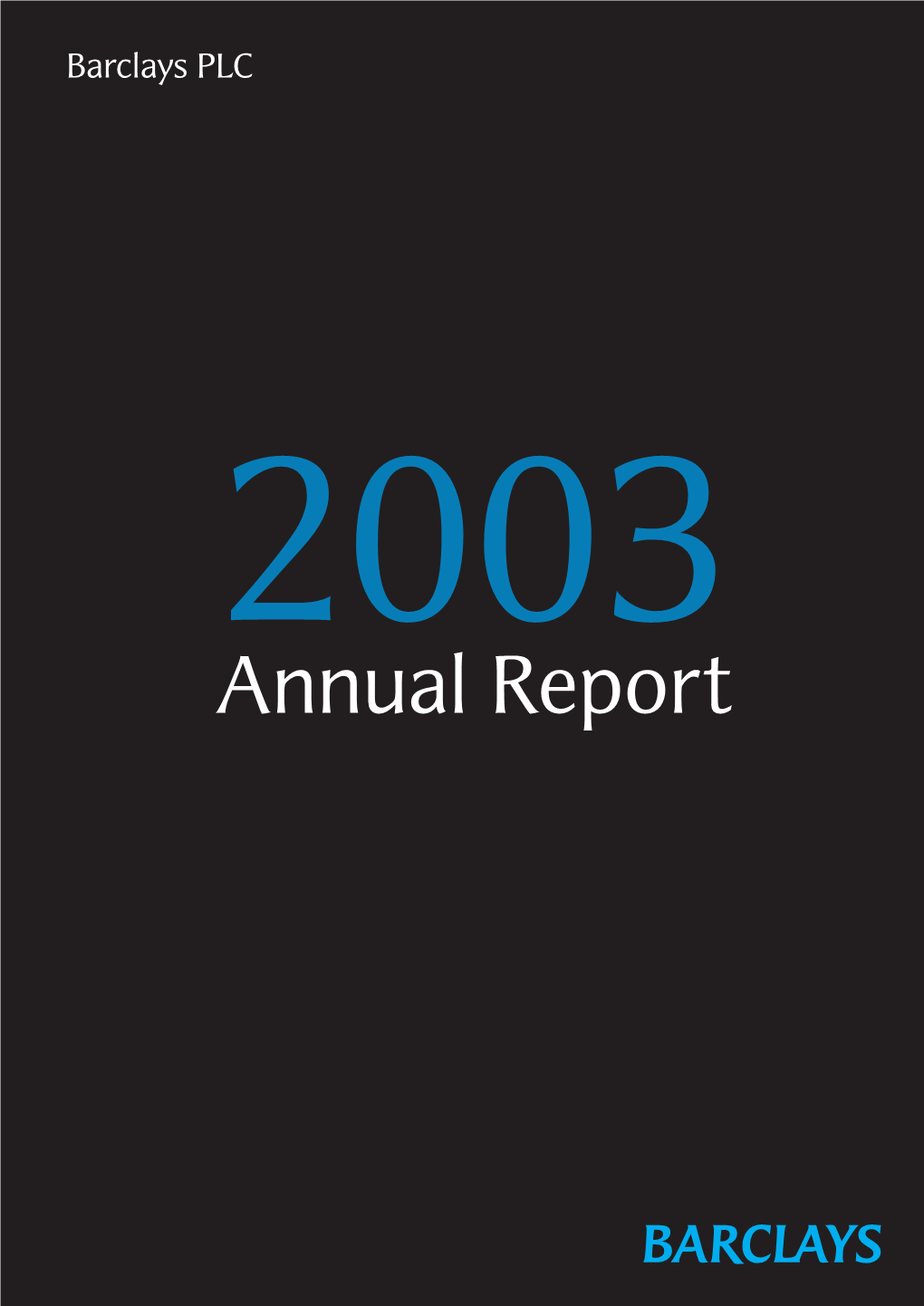 Barclays PLC Annual Report 2003