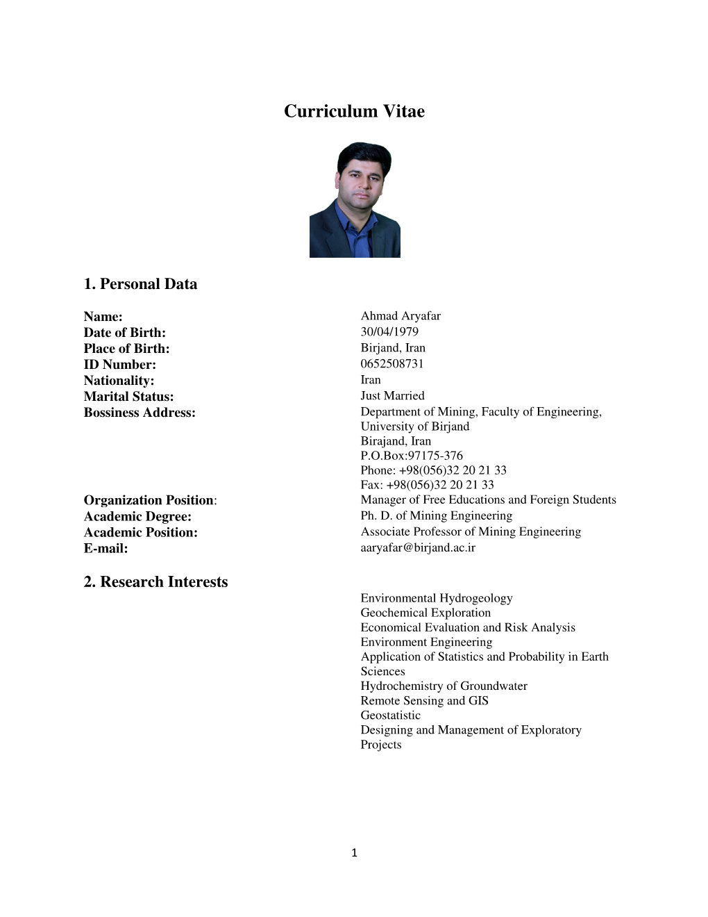 Curriculum Vitae