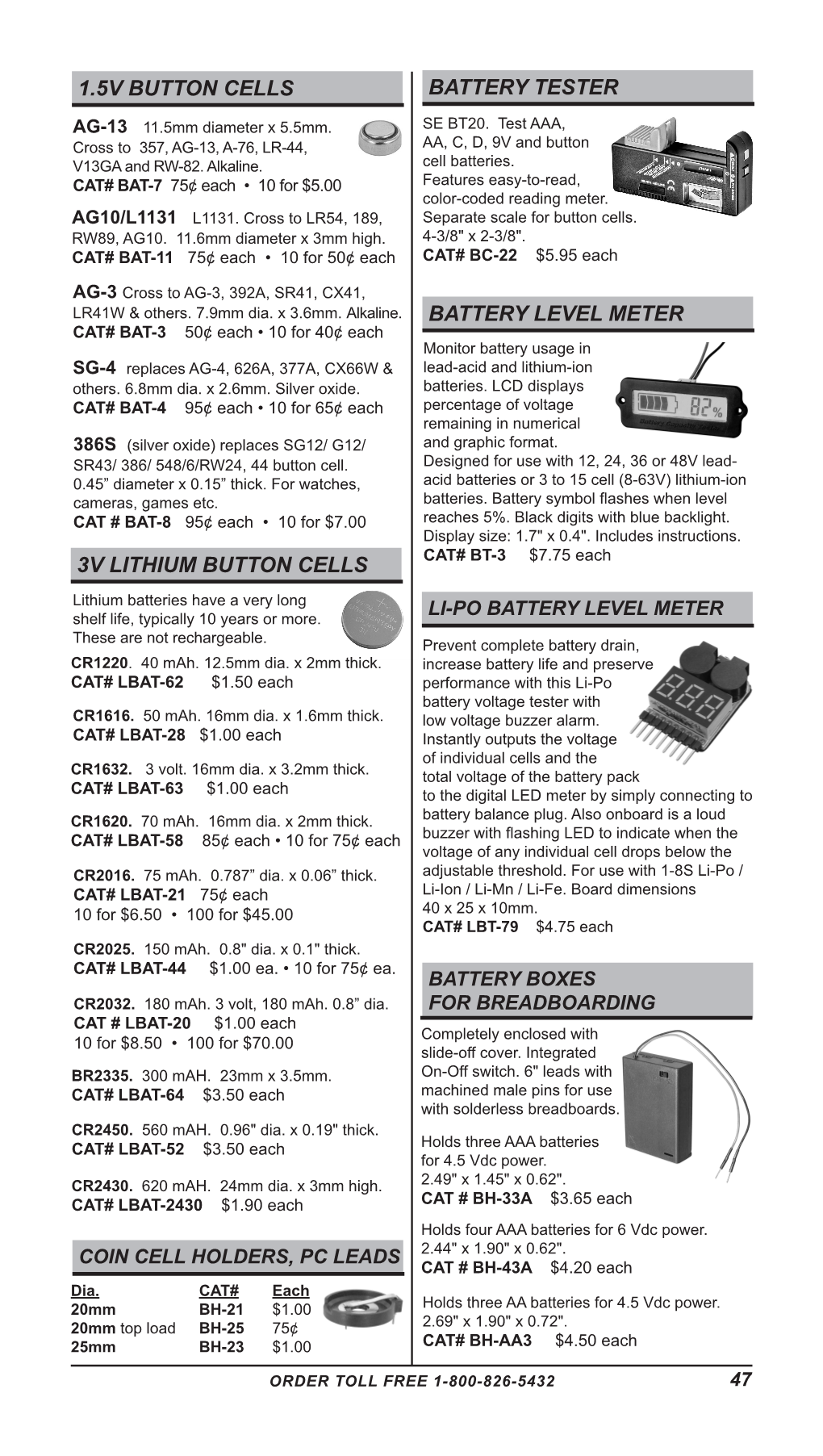 1.5V Button Cells 3V Lithium Button Cells Battery