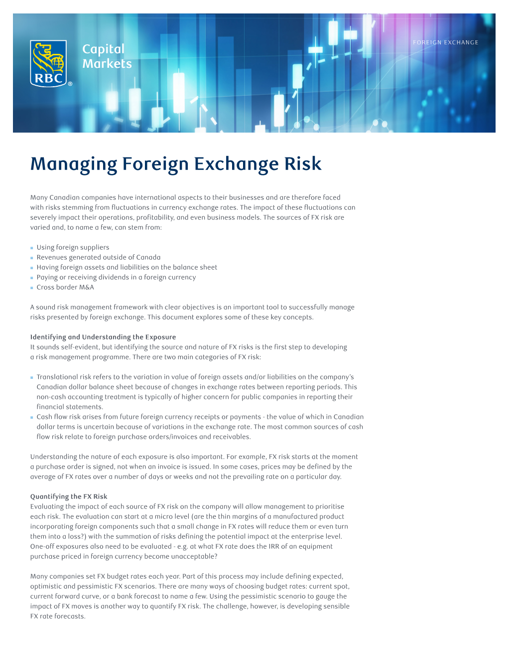 Managing Foreign Exchange Risk