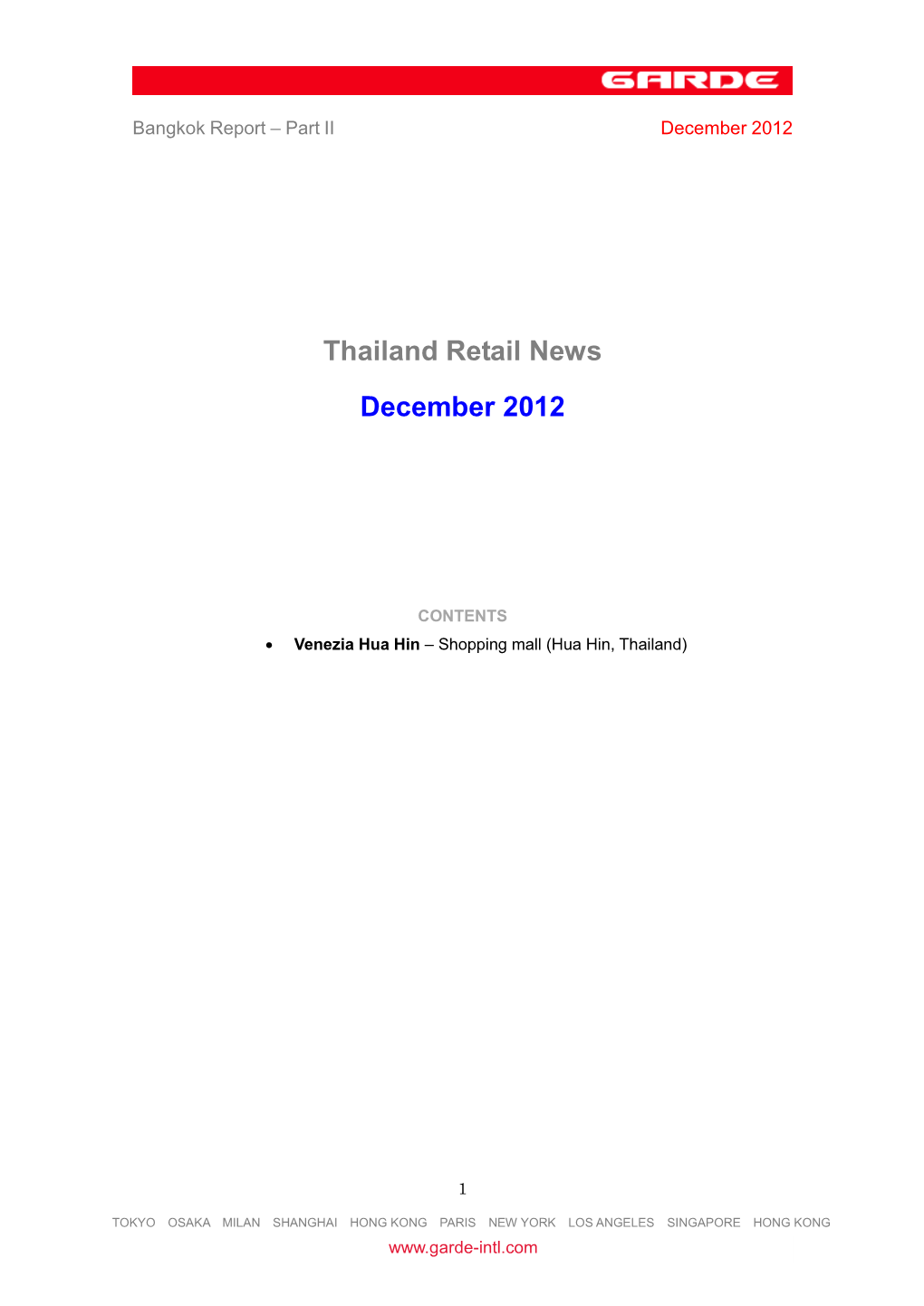 Thailand Hotel News