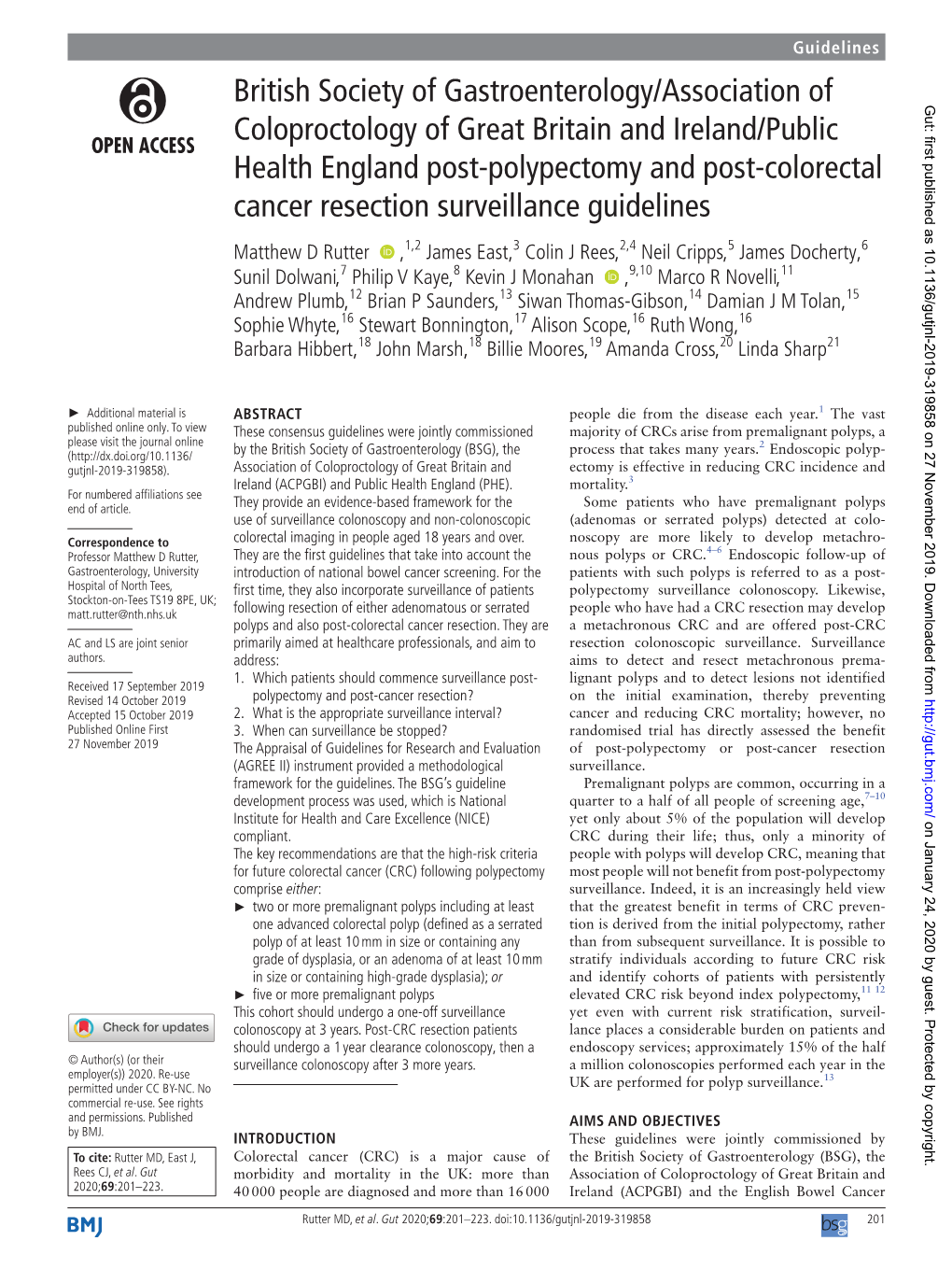 Post-Polypectomy and Post-Colorectal Cancer Resection Surveillance