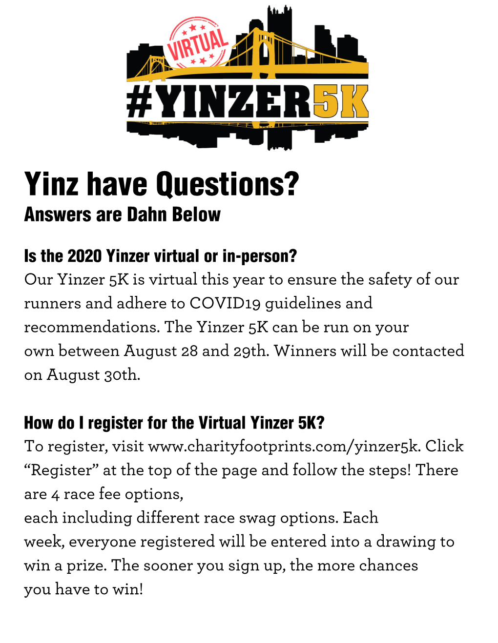 Virtual Yinzer Faqs