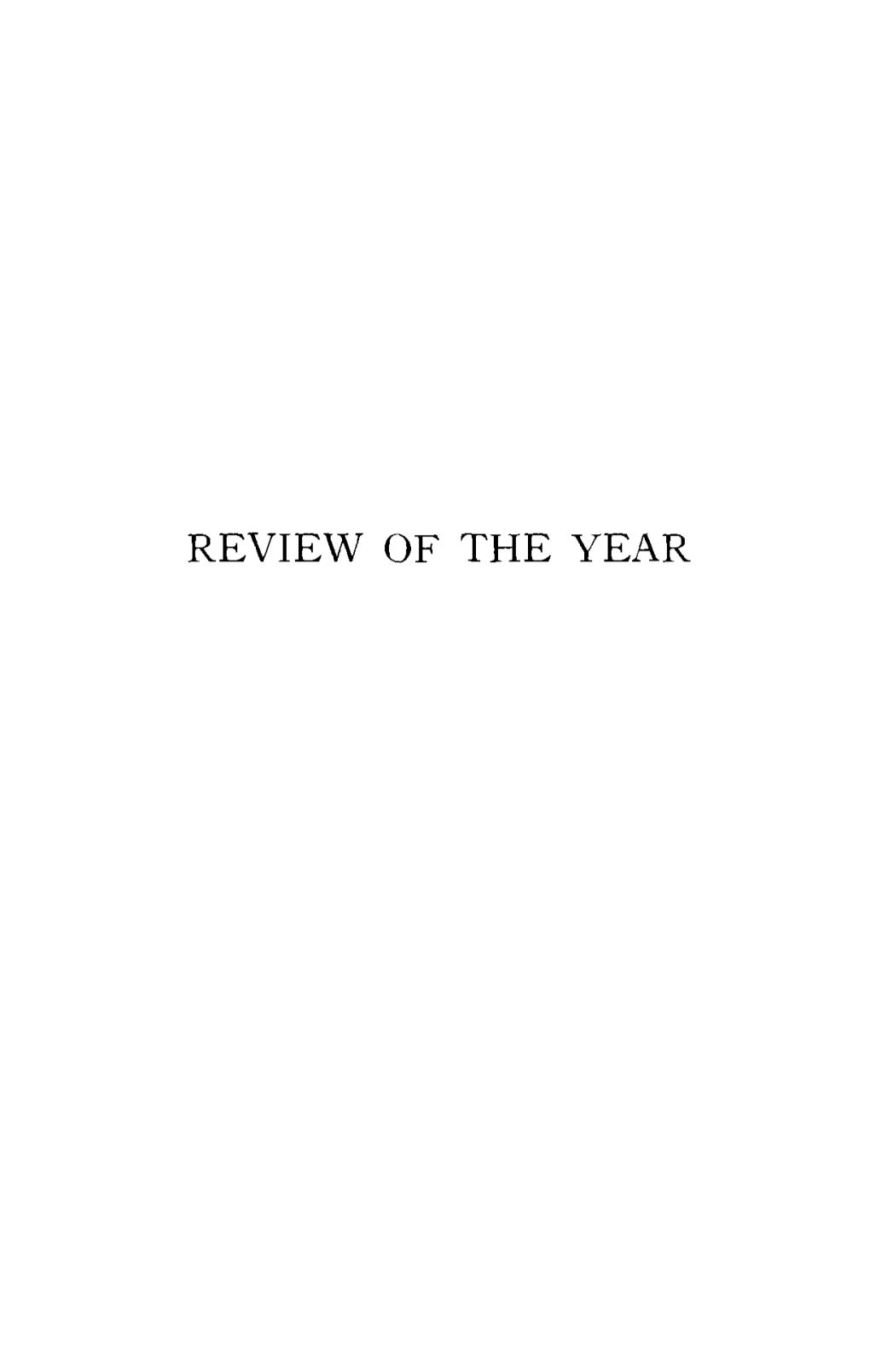 Review of the Year: United States (1939-1940)