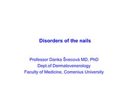 Disorders of the Nails