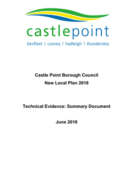 Castle Point Borough Council New Local Plan 2018 Technical Evidence