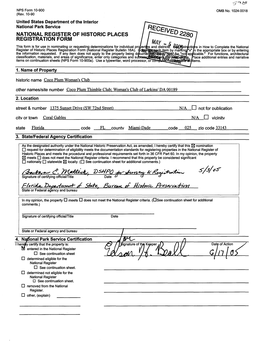 National Register of Historic Places Registration Form