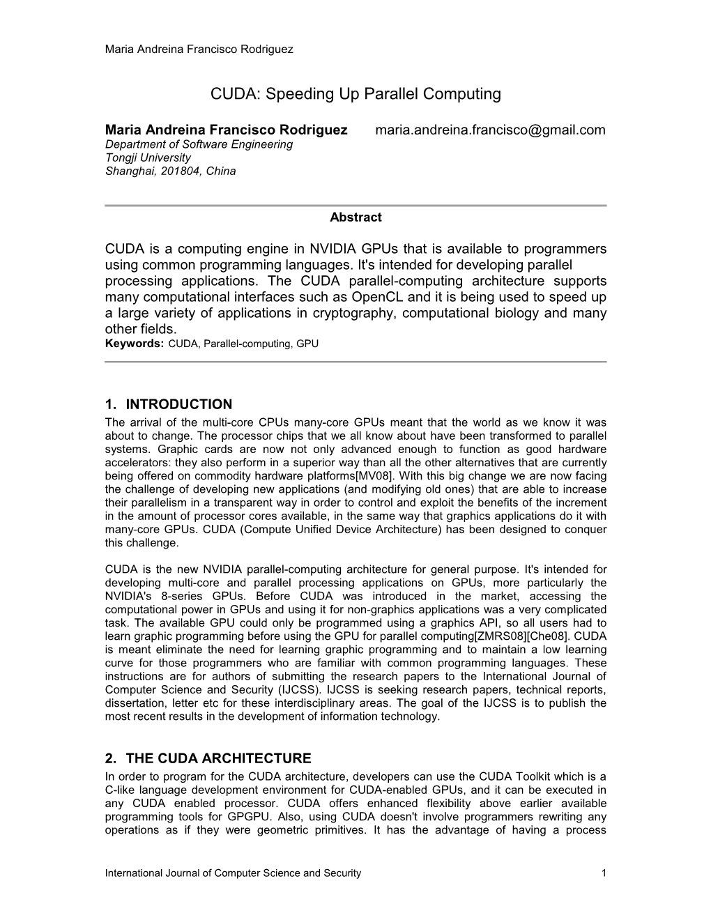 CUDA: Speeding up Parallel Computing